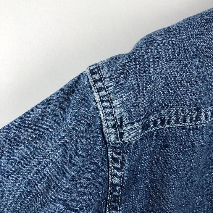 90s-00'S Calvin Klein Jeans Long-Sleeve Button-Down Denim Shirt, Men's Size M (Equivalent), Vintage cotton blue type Vintage Second Hand