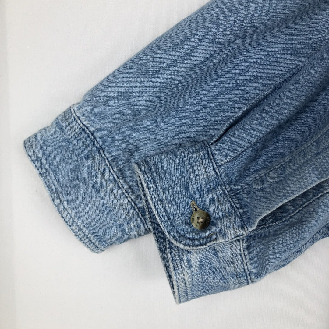 Vintage LLBean long-sleeved denim shirt from the 1990s, men's size M. cotton blue type Vintage Second Hand