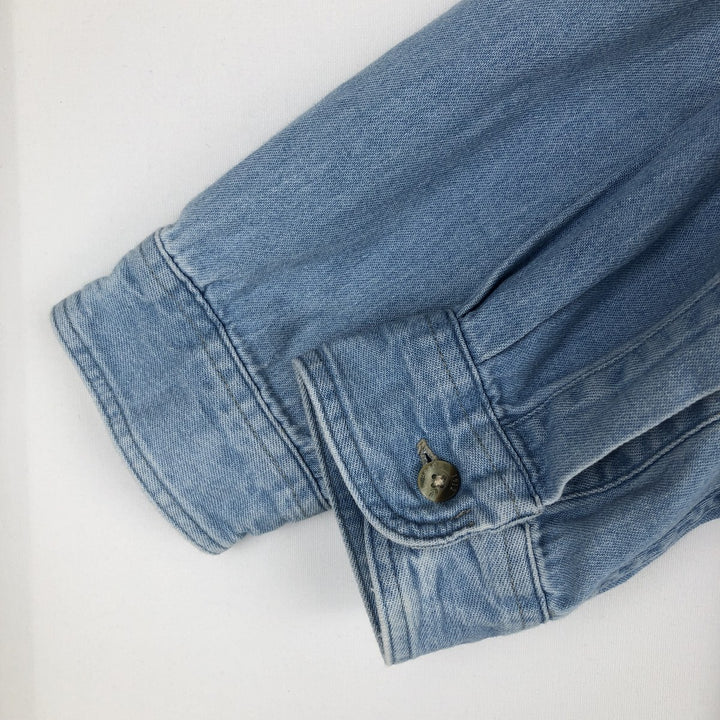 Vintage LLBean long-sleeved denim shirt from the 1990s, men's size M. cotton blue type Vintage Second Hand