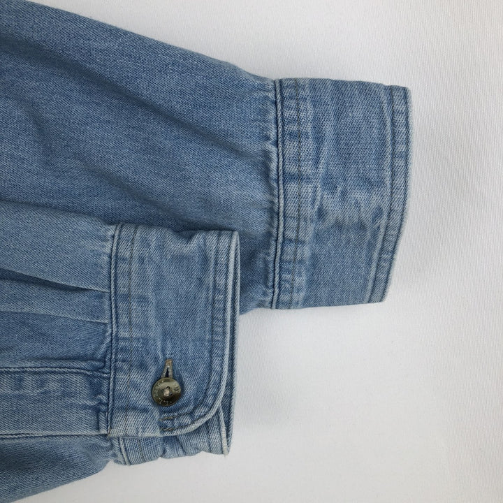 Vintage LLBean long-sleeved denim shirt from the 1990s, men's size M. cotton blue type Vintage Second Hand