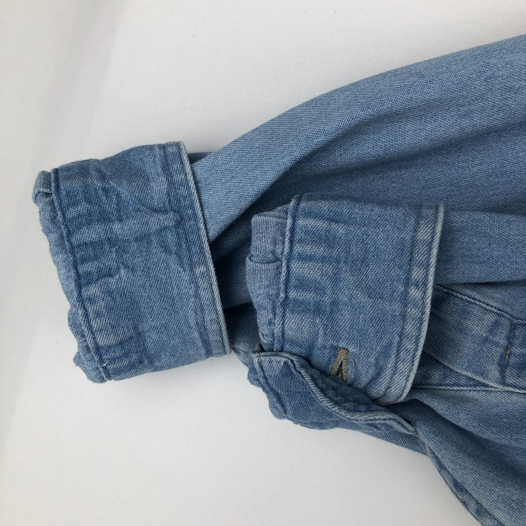 Vintage LLBean long-sleeved denim shirt from the 1990s, men's size M. cotton blue type Vintage Second Hand