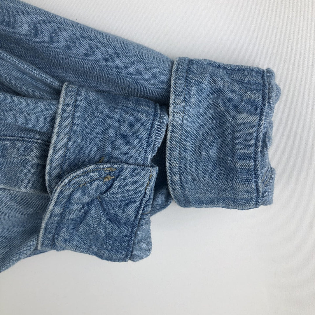 Vintage LLBean long-sleeved denim shirt from the 1990s, men's size M. cotton blue type Vintage Second Hand