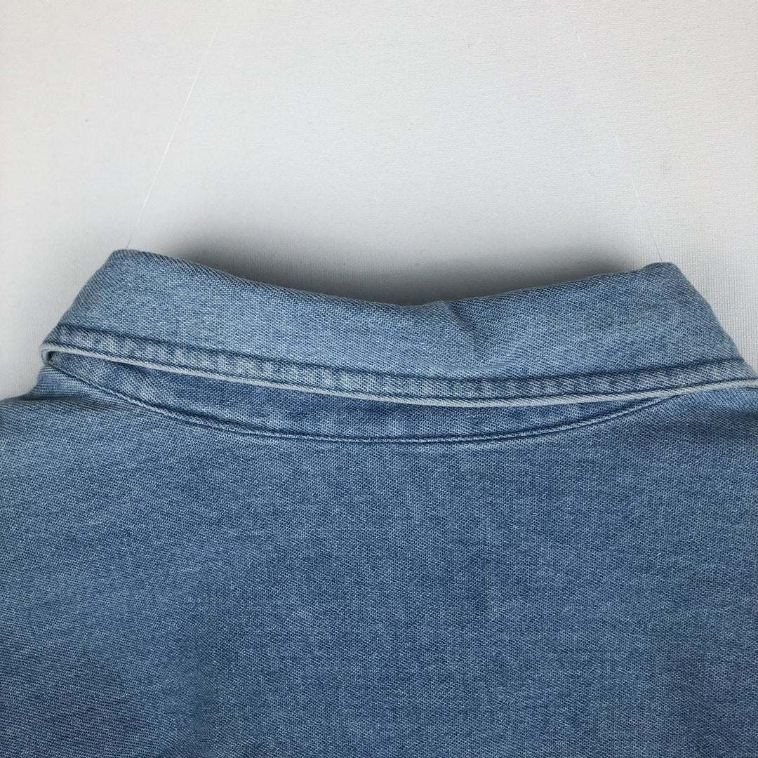 Vintage LLBean long-sleeved denim shirt from the 1990s, men's size M. cotton blue type Vintage Second Hand