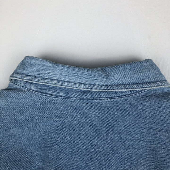 Vintage LLBean long-sleeved denim shirt from the 1990s, men's size M. cotton blue type Vintage Second Hand