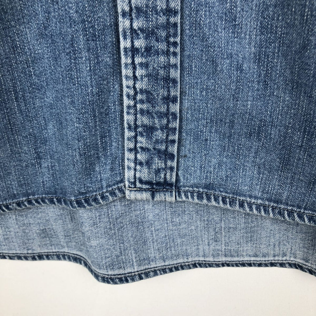 90'S J.Crew Long-Sleeve Denim Shirt, Men's Size L (approx.), Vintage cotton blue type Vintage Second Hand