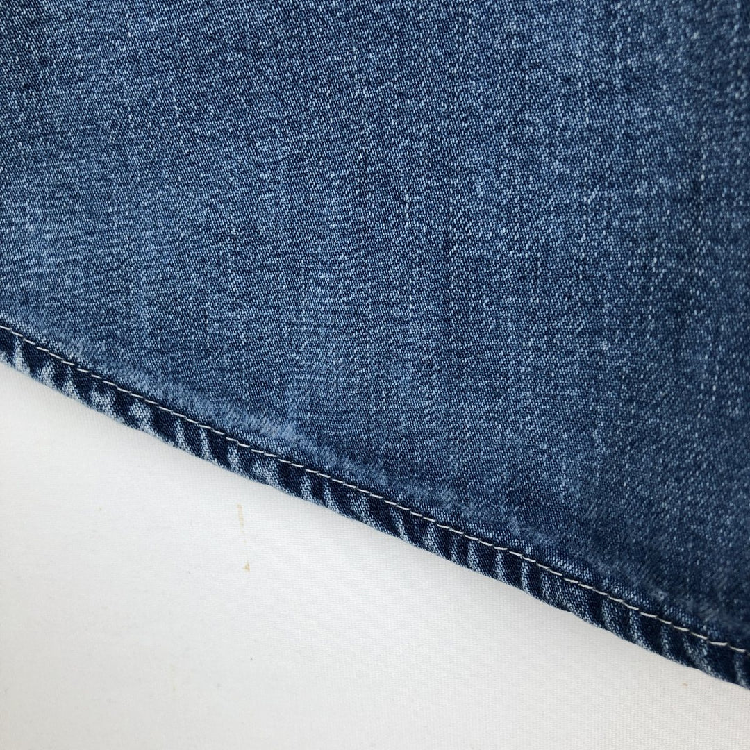 90s-00'S Eddie Bauer Long-Sleeve Button-Down Denim Shirt, Men's Size M (Equivalent), Vintage cotton blue type Vintage Second Hand
