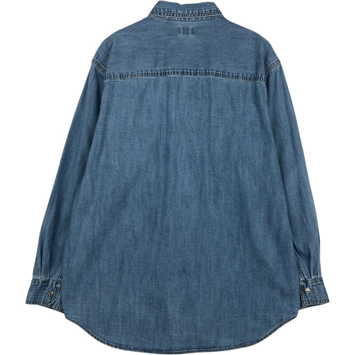 Levi's Red Tab Long Sleeve Denim Shirt, Men's Size Medium cotton blue type Vintage Second Hand
