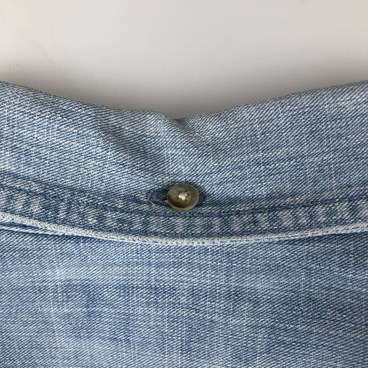 Columbia long-sleeved button-down denim shirt, men's size L (approx.), vintage. cotton blue type Vintage Second Hand