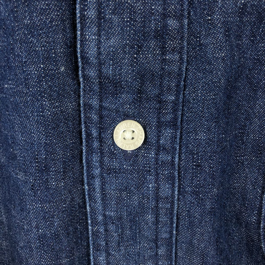 Ralph Lauren CHAPS Long Sleeve Button Down Denim Shirt Men's XL cotton blue type Vintage Second Hand