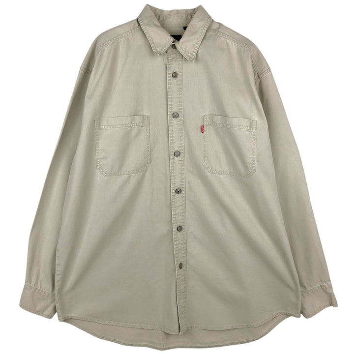 Levi's Red Tab Long Sleeve Denim Shirt, Men's Size L cotton Beige type Vintage Second Hand