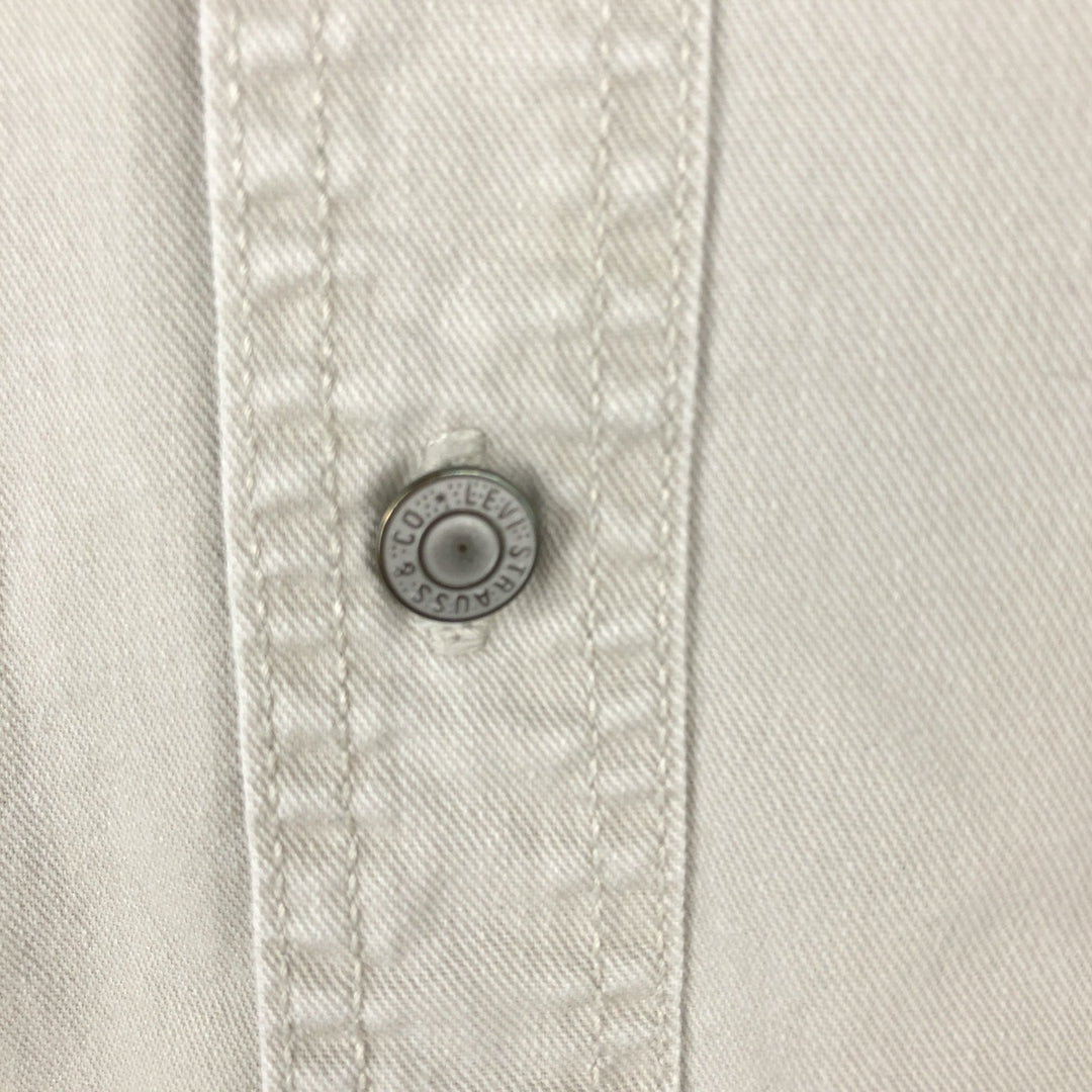 Levi's Red Tab Long Sleeve Denim Shirt, Men's Size L cotton Beige type Vintage Second Hand