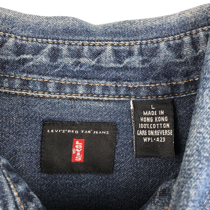 Levi's Red Tab Long Sleeve Denim Shirt, Men's Size L cotton blue type Vintage Second Hand