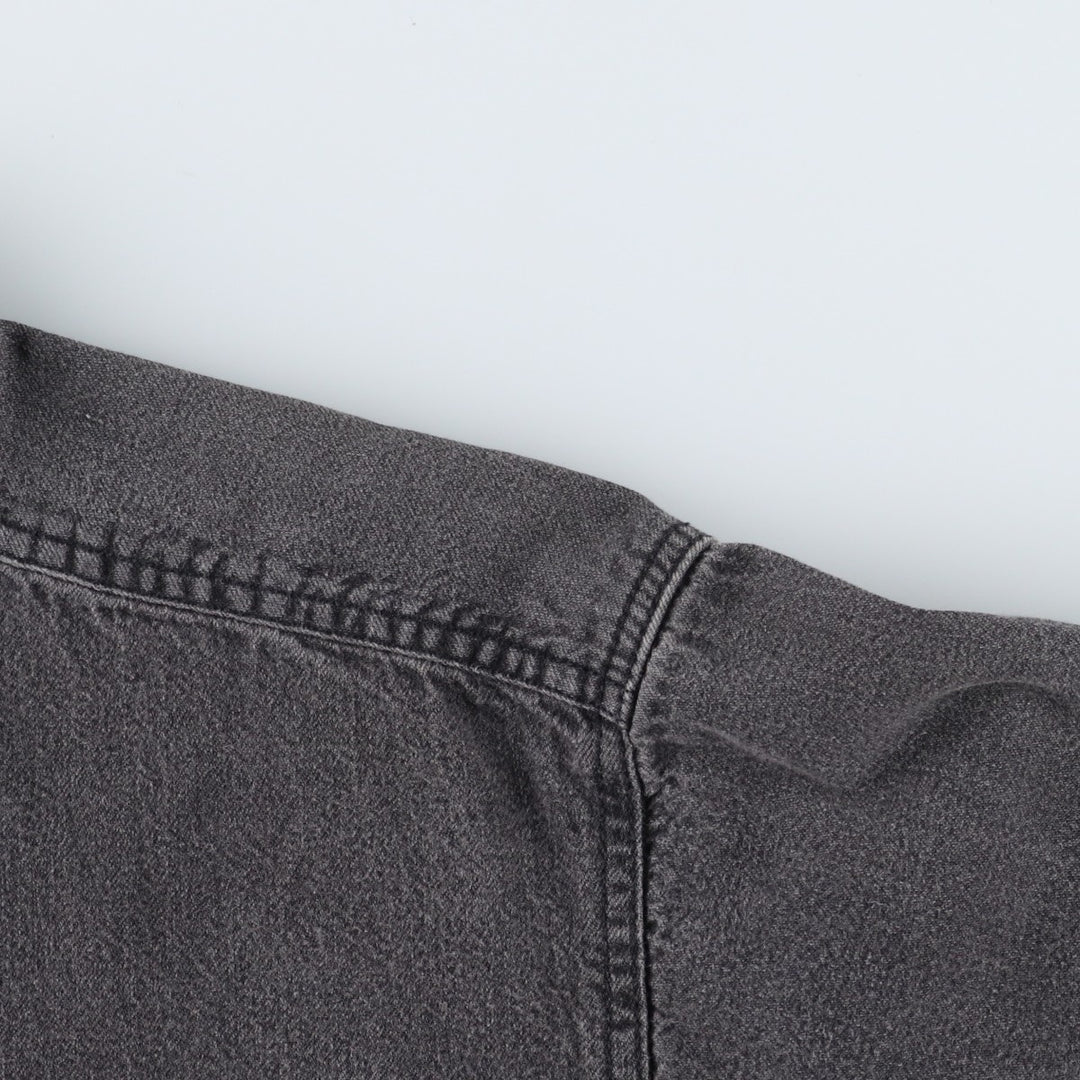 Levi's RED TAB Long-Sleeve Black Denim Shirt, Men's Size L (approx.) cotton black type Vintage Second Hand