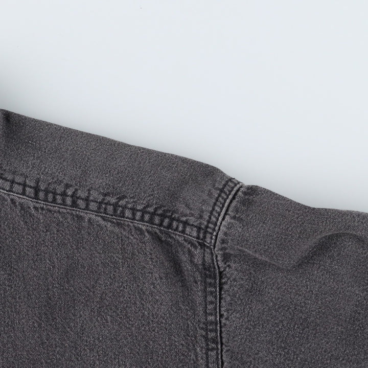 Levi's RED TAB Long-Sleeve Black Denim Shirt, Men's Size L (approx.) cotton black type Vintage Second Hand