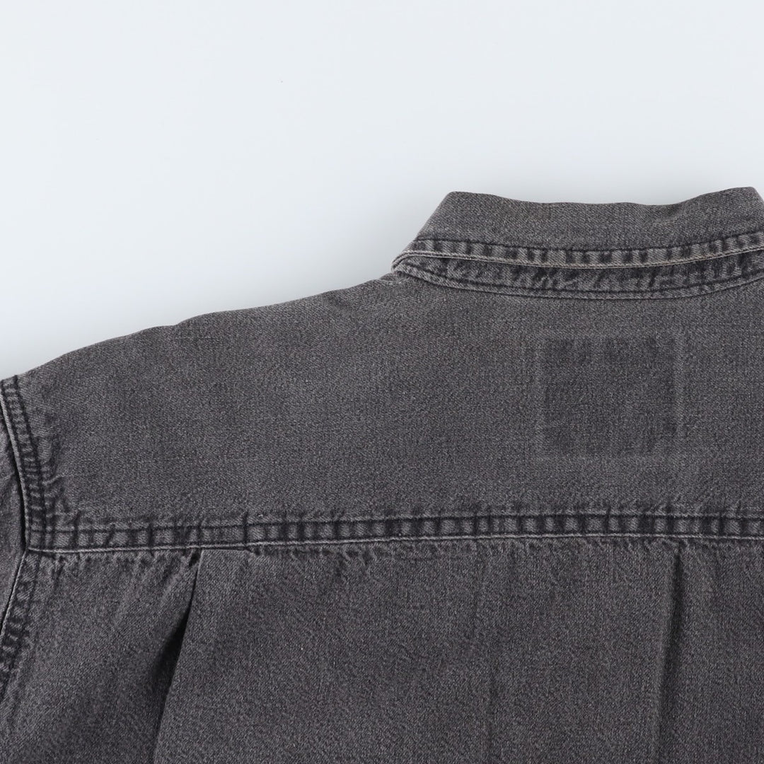 Levi's RED TAB Long-Sleeve Black Denim Shirt, Men's Size L (approx.) cotton black type Vintage Second Hand