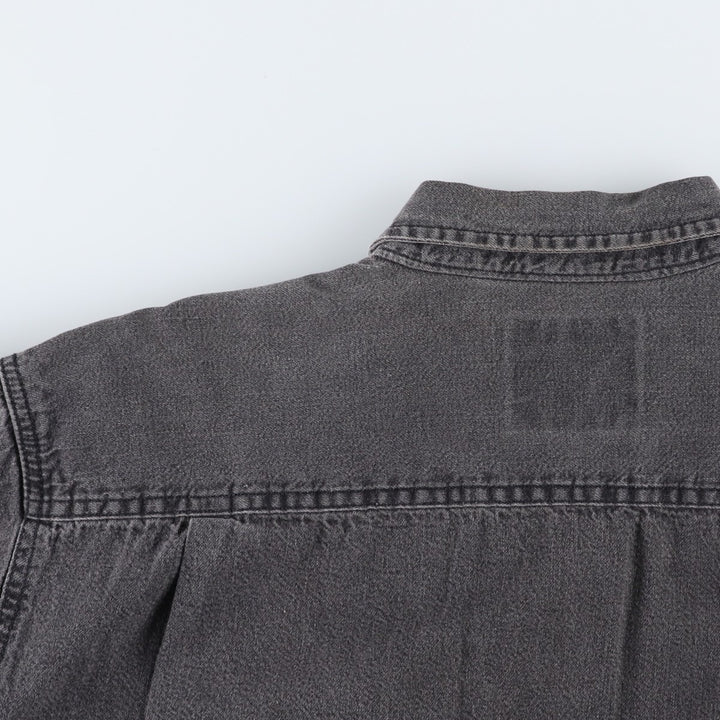Levi's RED TAB Long-Sleeve Black Denim Shirt, Men's Size L (approx.) cotton black type Vintage Second Hand