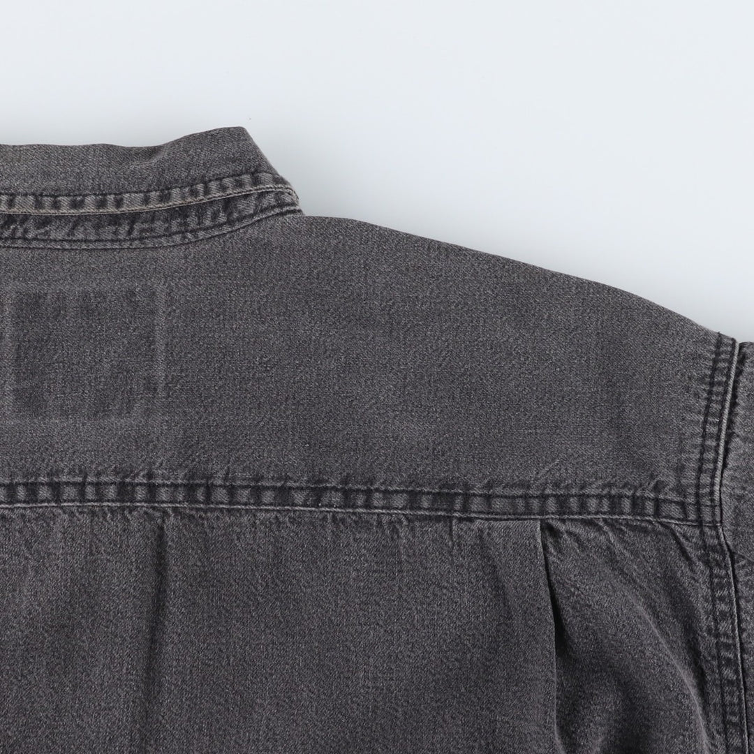 Levi's RED TAB Long-Sleeve Black Denim Shirt, Men's Size L (approx.) cotton black type Vintage Second Hand