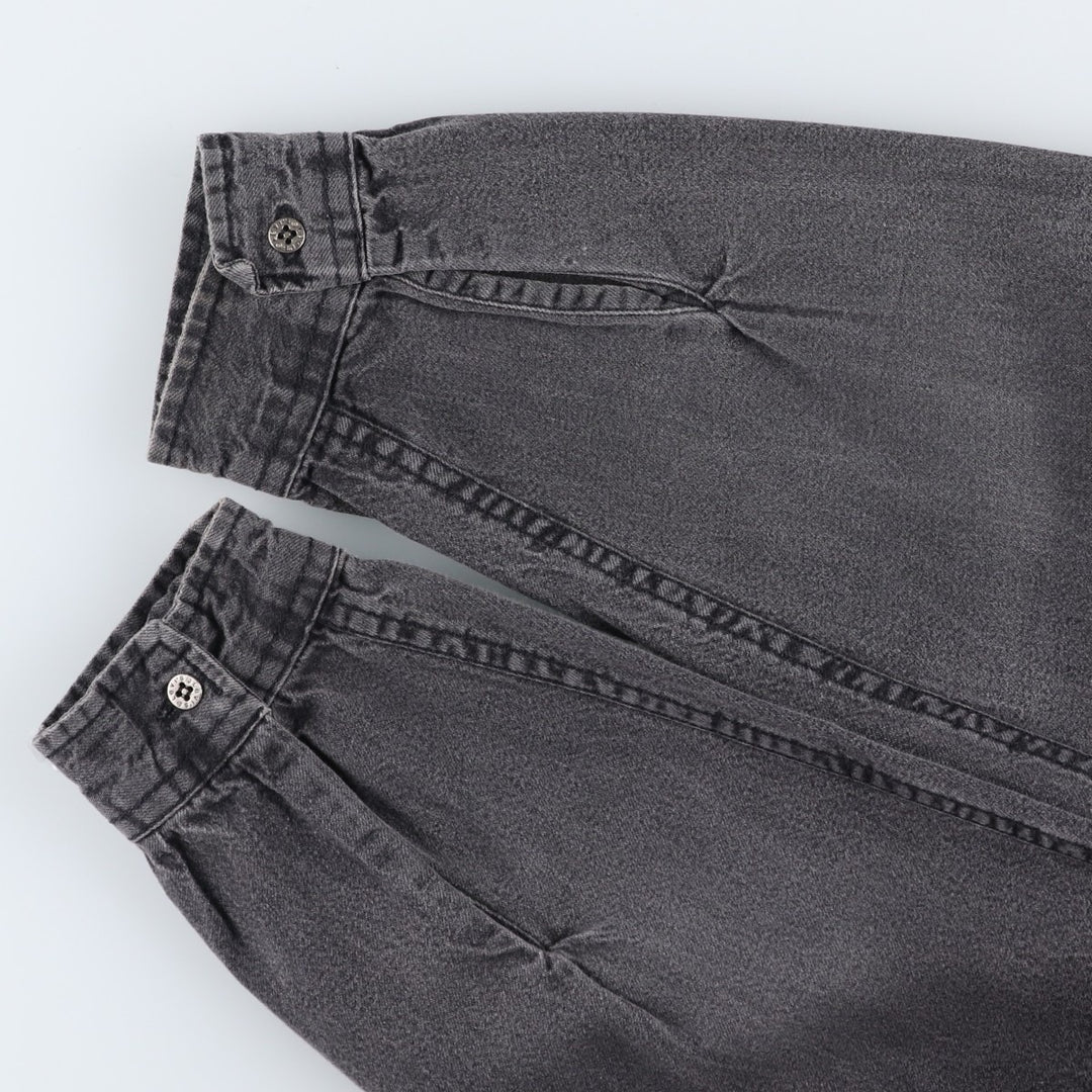 Levi's RED TAB Long-Sleeve Black Denim Shirt, Men's Size L (approx.) cotton black type Vintage Second Hand
