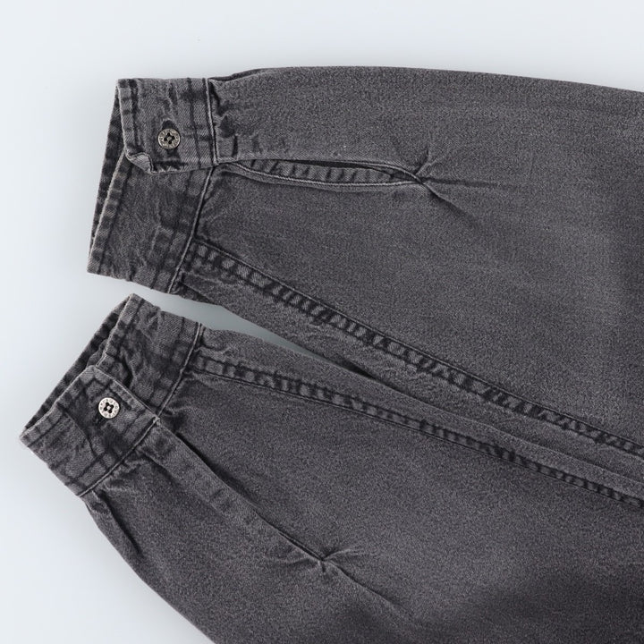 Levi's RED TAB Long-Sleeve Black Denim Shirt, Men's Size L (approx.) cotton black type Vintage Second Hand