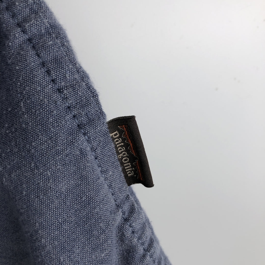Patagonia 53330SP19 Long-Sleeve Western Shirt, Men's Size L (approx.) Hemp navy blue type Vintage Second Hand