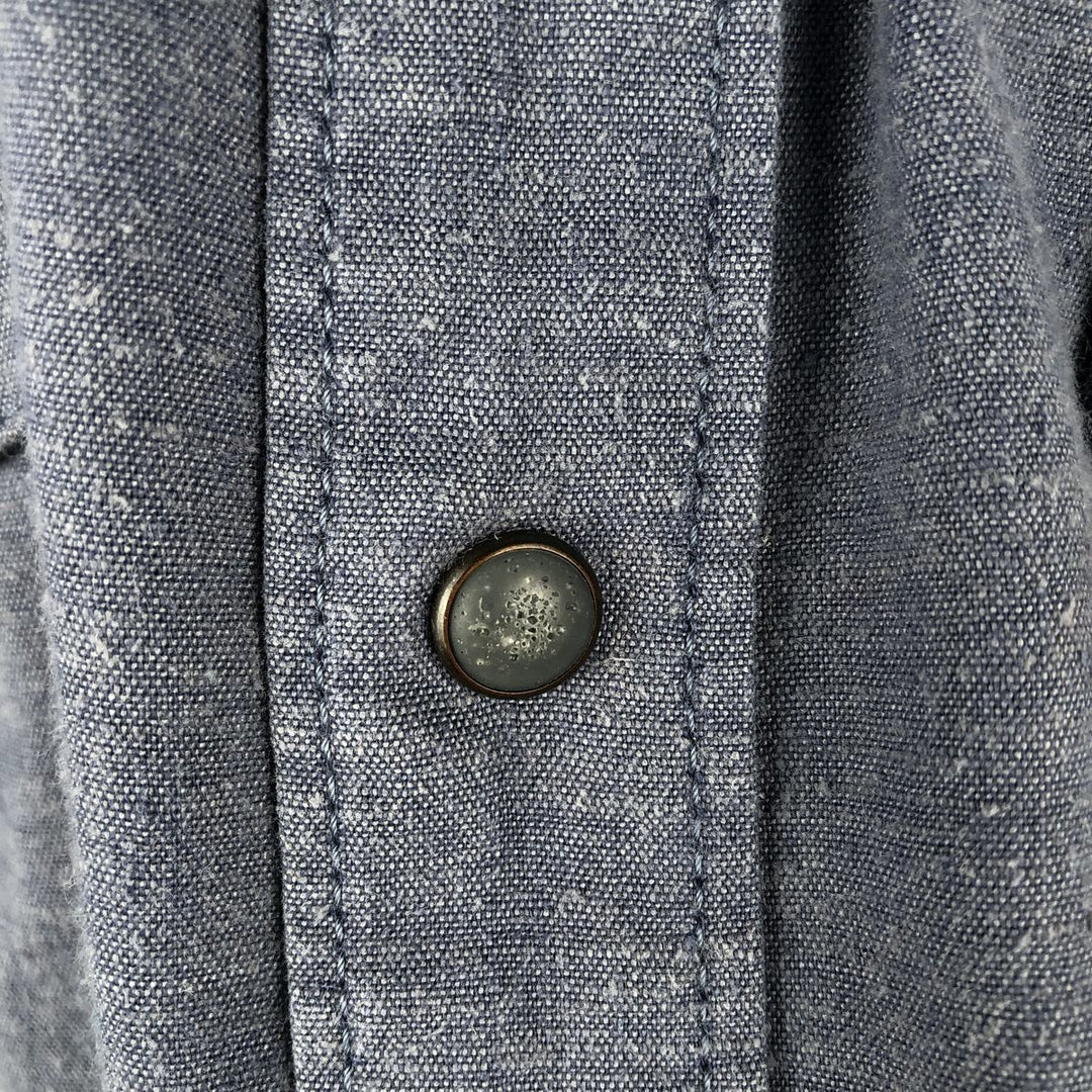 Patagonia 53330SP19 Long-Sleeve Western Shirt, Men's Size L (approx.) Hemp navy blue type Vintage Second Hand