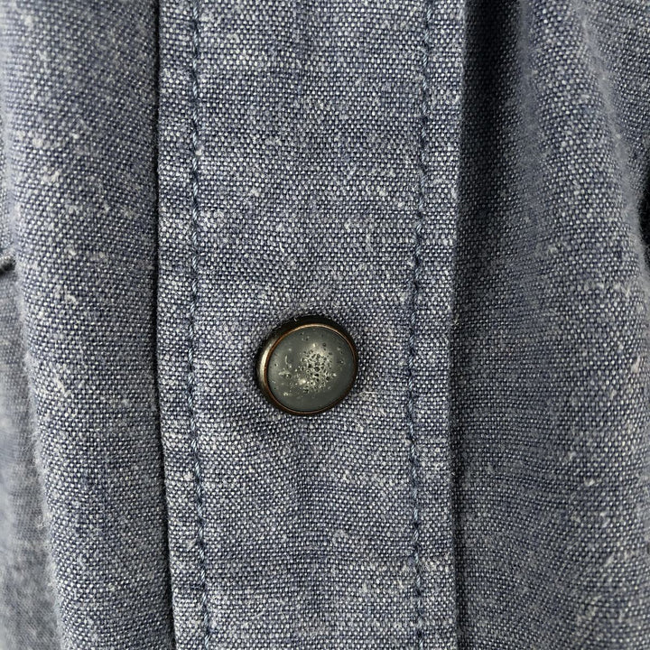 Patagonia 53330SP19 Long-Sleeve Western Shirt, Men's Size L (approx.) Hemp navy blue type Vintage Second Hand