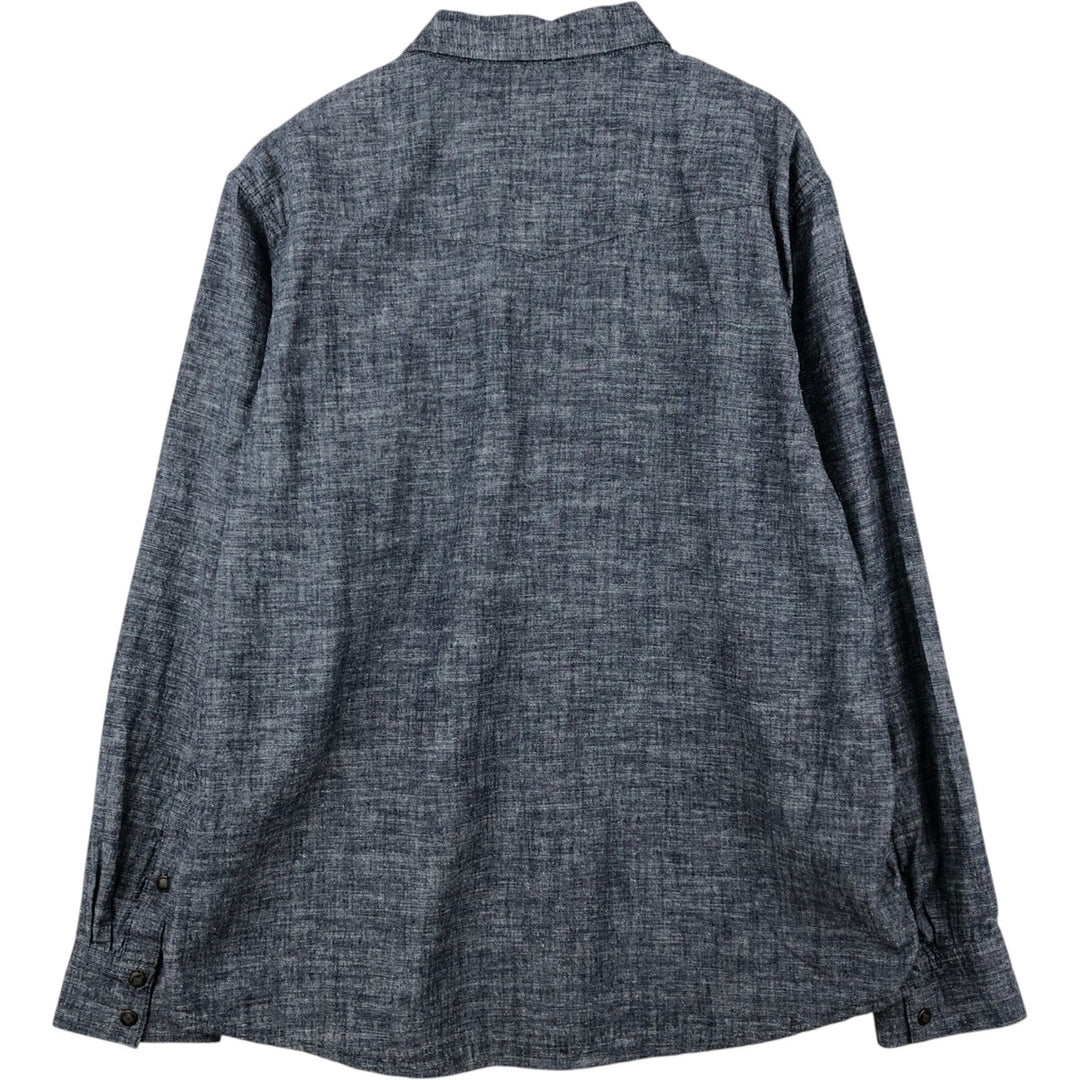 Patagonia 53330FA21 Long-Sleeve Western Shirt, Men's Size L (approx.) Hemp navy blue type Vintage Second Hand
