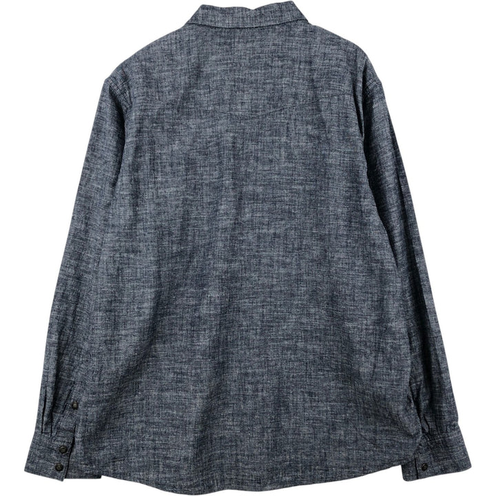 Patagonia 53330FA21 Long-Sleeve Western Shirt, Men's Size L (approx.) Hemp navy blue type Vintage Second Hand