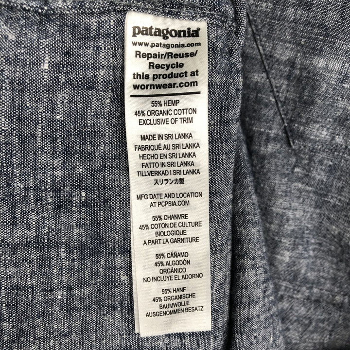 Patagonia 53330FA21 Long-Sleeve Western Shirt, Men's Size L (approx.) Hemp navy blue type Vintage Second Hand
