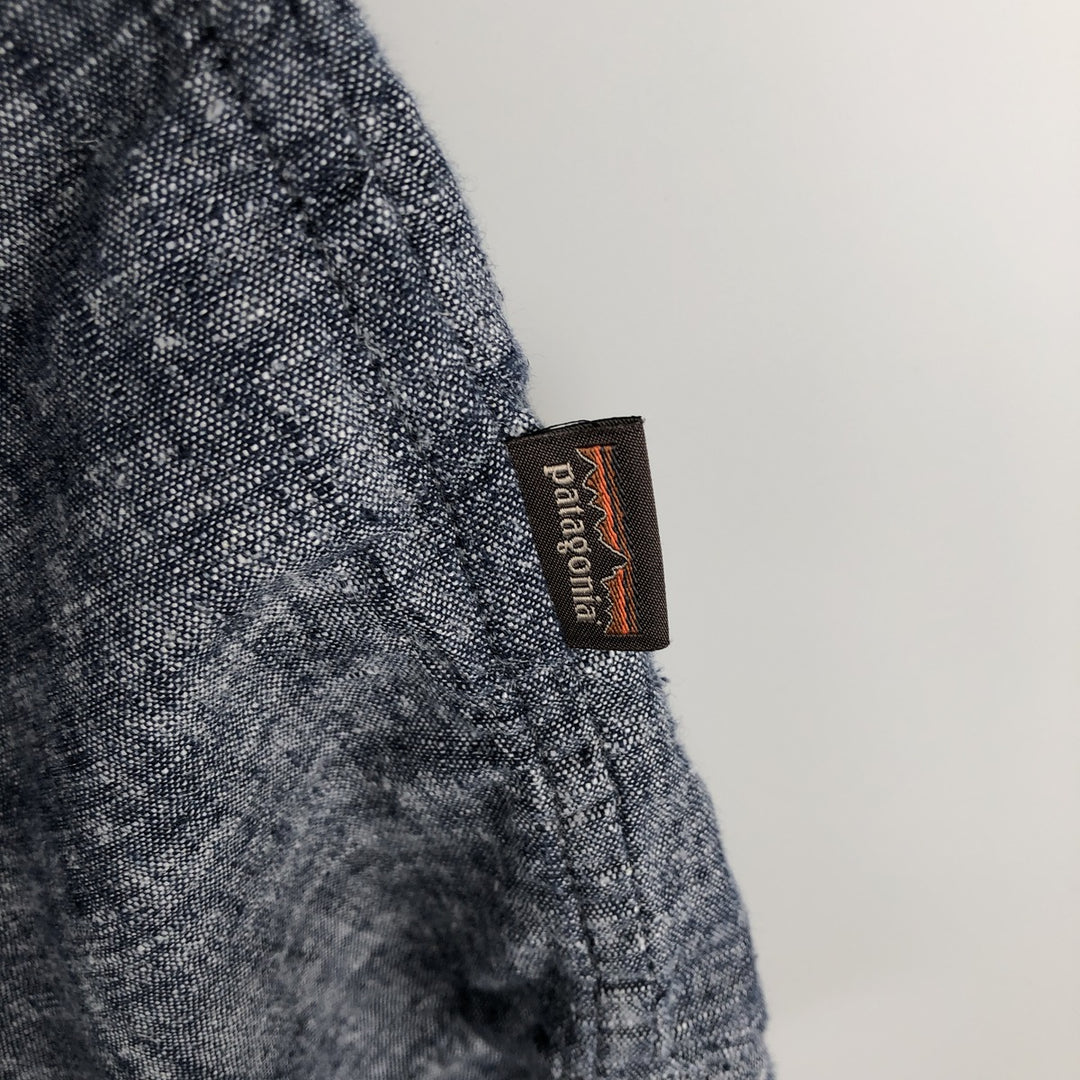 Patagonia 53330FA21 Long-Sleeve Western Shirt, Men's Size L (approx.) Hemp navy blue type Vintage Second Hand