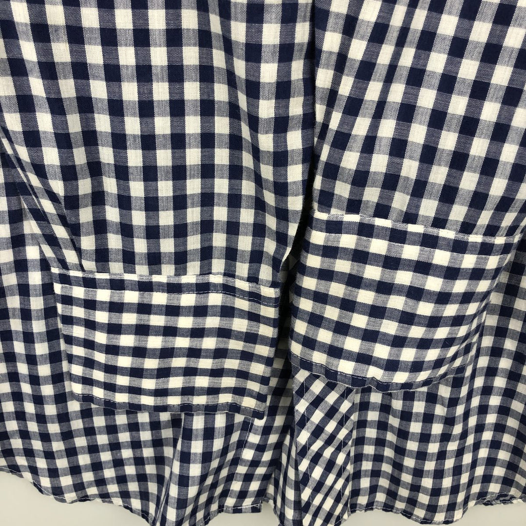 Lee Check Pattern Gingham Check Long-Sleeve Western Shirt, Men's Size L (approx.) unclear blue type Vintage Second Hand
