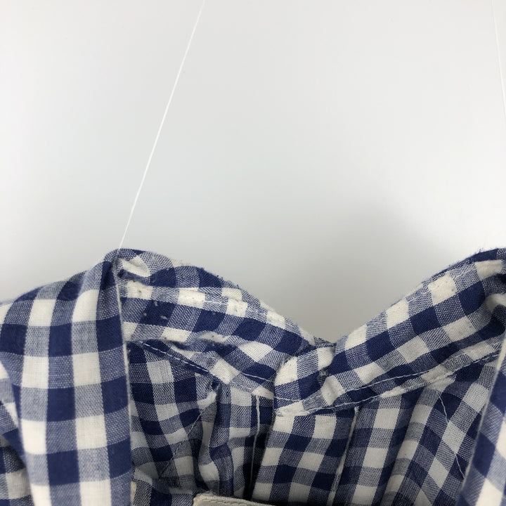 Lee Check Pattern Gingham Check Long-Sleeve Western Shirt, Men's Size L (approx.) unclear blue type Vintage Second Hand