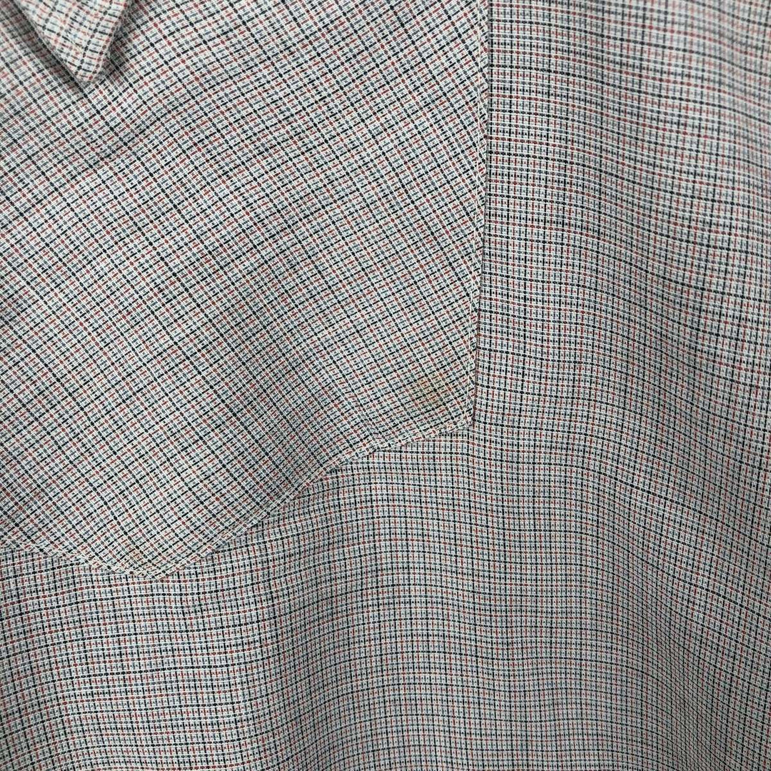 70s-80'S H BAR C Check Pattern Long-Sleeve Western Shirt, Made in USA, Men's Size L (approx.) unclear pink type Vintage Second Hand