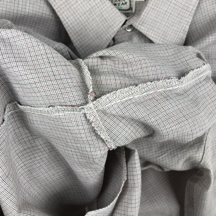70s-80'S H BAR C Check Pattern Long-Sleeve Western Shirt, Made in USA, Men's Size L (approx.) unclear pink type Vintage Second Hand