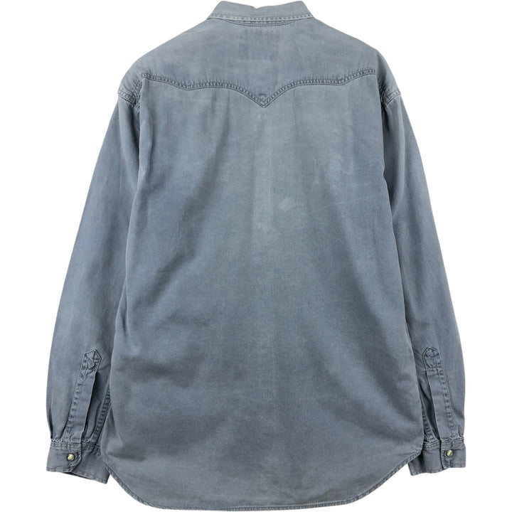 90'S Levi's Long-Sleeve Denim Western Shirt, Men's Size M (approx.) cotton blue type Vintage Second Hand