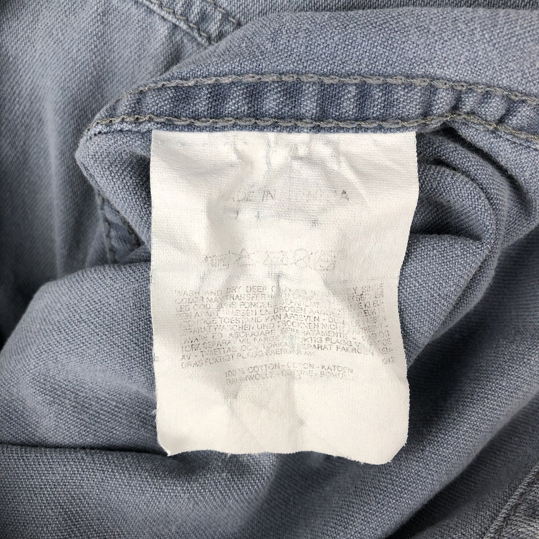 90'S Levi's Long-Sleeve Denim Western Shirt, Men's Size M (approx.) cotton blue type Vintage Second Hand