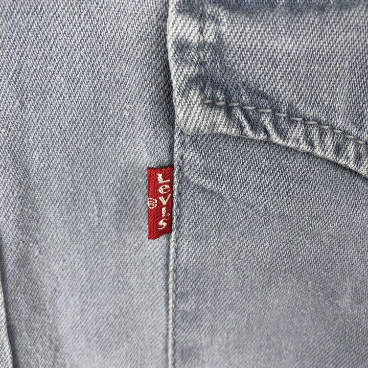 90'S Levi's Long-Sleeve Denim Western Shirt, Men's Size M (approx.) cotton blue type Vintage Second Hand