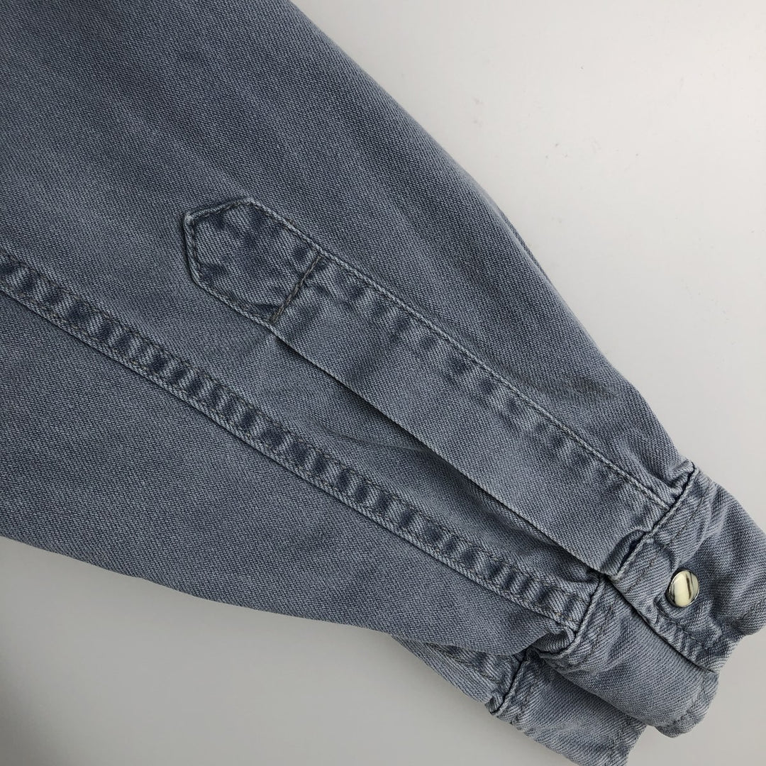 90'S Levi's Long-Sleeve Denim Western Shirt, Men's Size M (approx.) cotton blue type Vintage Second Hand