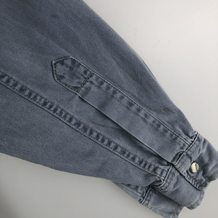 90'S Levi's Long-Sleeve Denim Western Shirt, Men's Size M (approx.) cotton blue type Vintage Second Hand