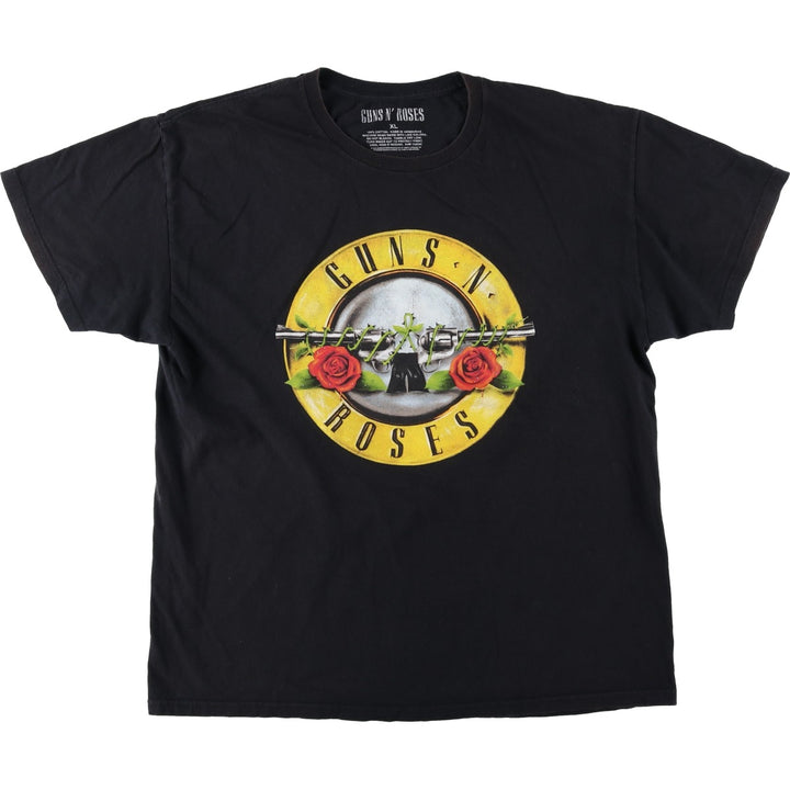 GUNS N' ROSES Guns N' Roses Band T-Shirt Band Tee Men's XL cotton black type Vintage Second Hand