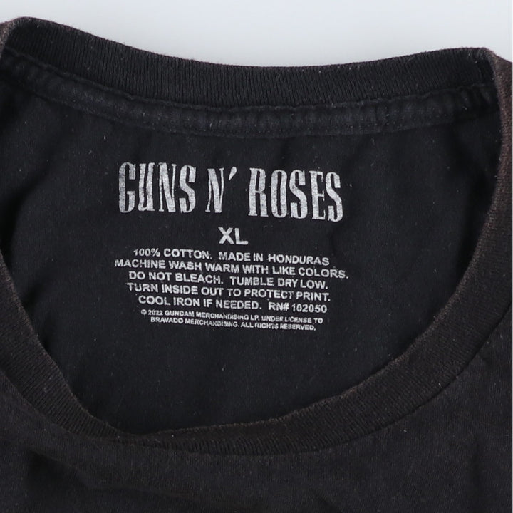 GUNS N' ROSES Guns N' Roses Band T-Shirt Band Tee Men's XL cotton black type Vintage Second Hand