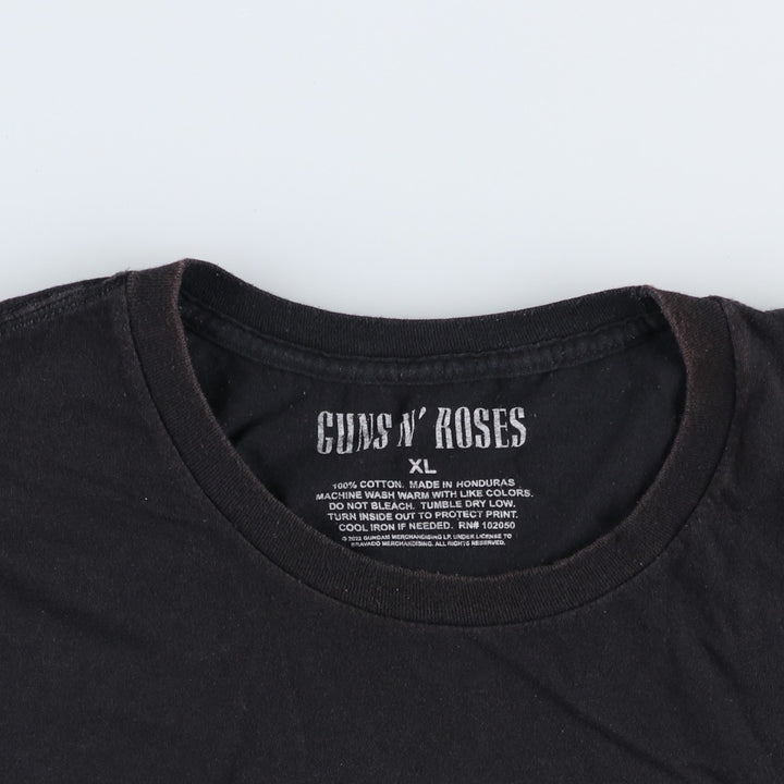 GUNS N' ROSES Guns N' Roses Band T-Shirt Band Tee Men's XL cotton black type Vintage Second Hand