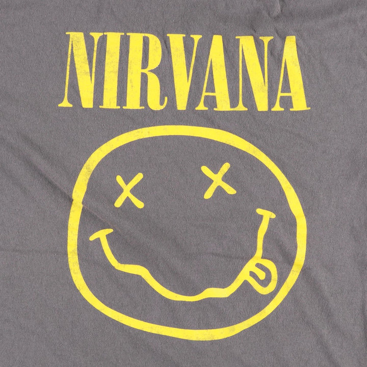 NIRVANA Nirvana Band T-shirt, Band T, Men's M size cotton Charcoal Vintage Second Hand
