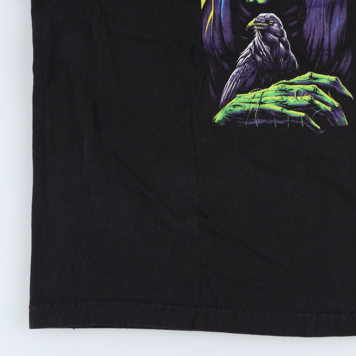 METALLICA Skull Pattern Band T-shirt Band Tee Men's M size cotton black type Vintage Second Hand