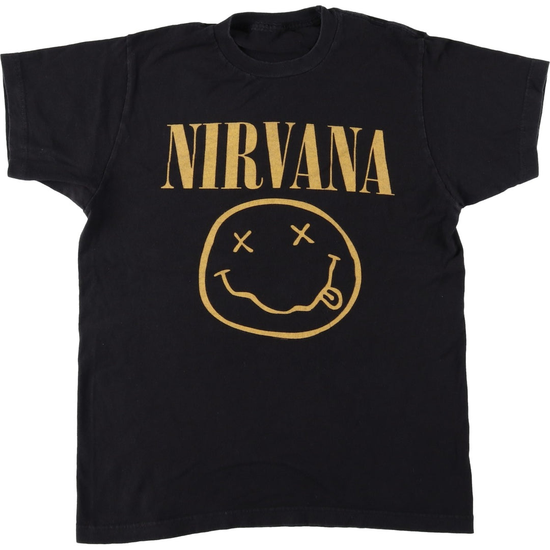 NIRVANA Nirvana Band T-shirt, Band T, Men's S size unclear black type Vintage Second Hand