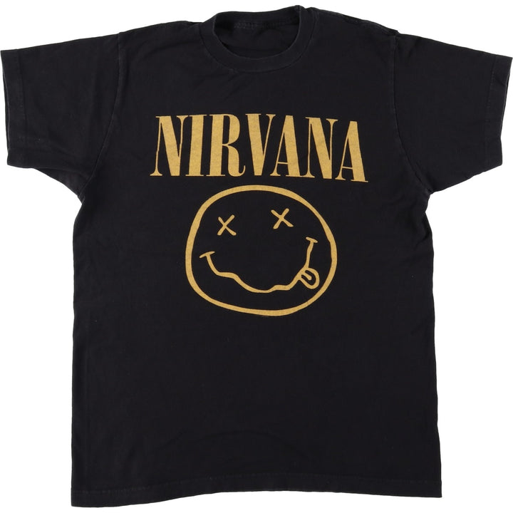 NIRVANA Nirvana Band T-shirt, Band T, Men's S size unclear black type Vintage Second Hand