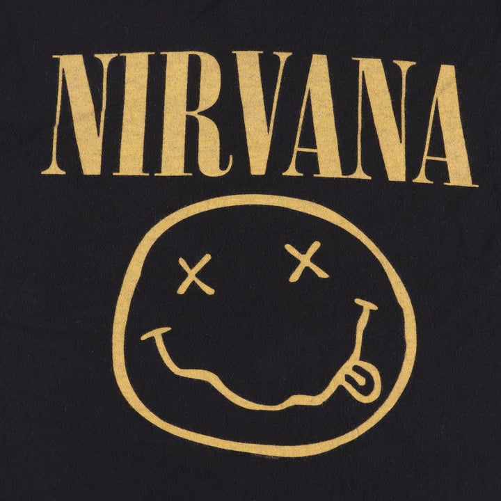 NIRVANA Nirvana Band T-shirt, Band T, Men's S size unclear black type Vintage Second Hand