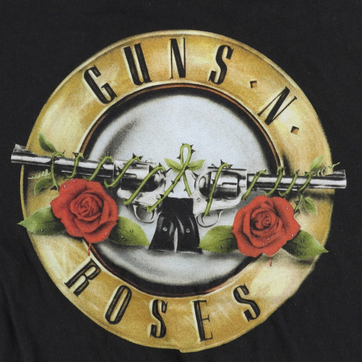 GUNS N' ROSES Guns N' Roses Band T-shirt Band Tee Men's M size cotton black type Vintage Second Hand