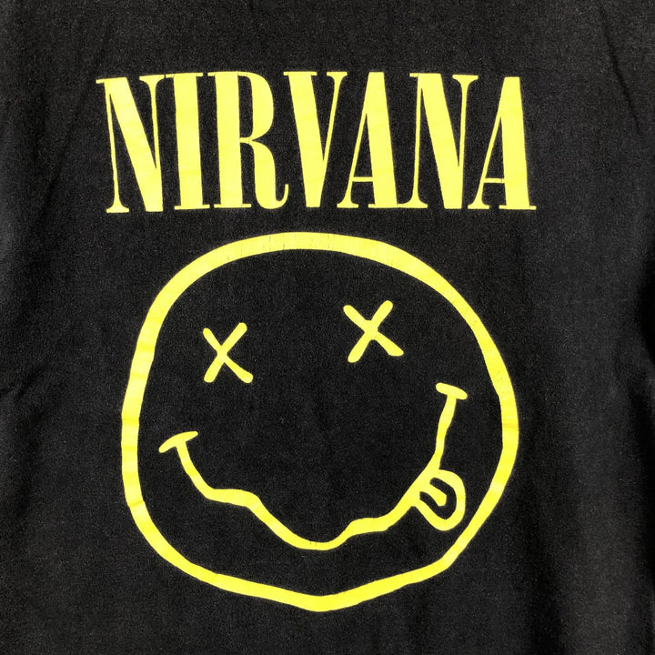 NIRVANA Nirvana Band T-shirt, Band T, Men's M size cotton black type Vintage Second Hand
