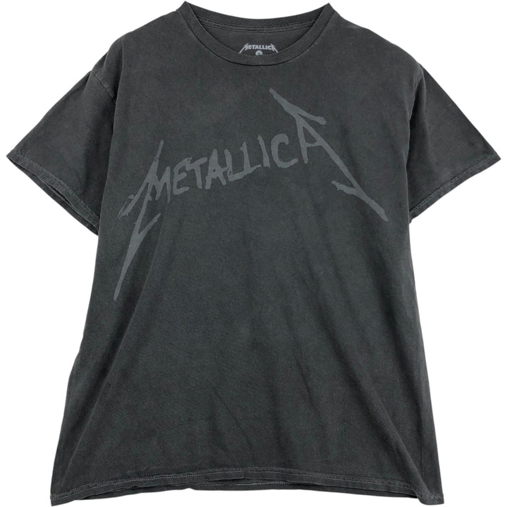 METALLICA Metallica Band T-shirt Band T Men's M size cotton black type Vintage Second Hand